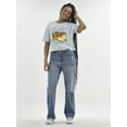 thumbnail image 2 of No Boundaries Boxy Cropped Graphic Tee with Short Sleeves, Women's, 2 of 5