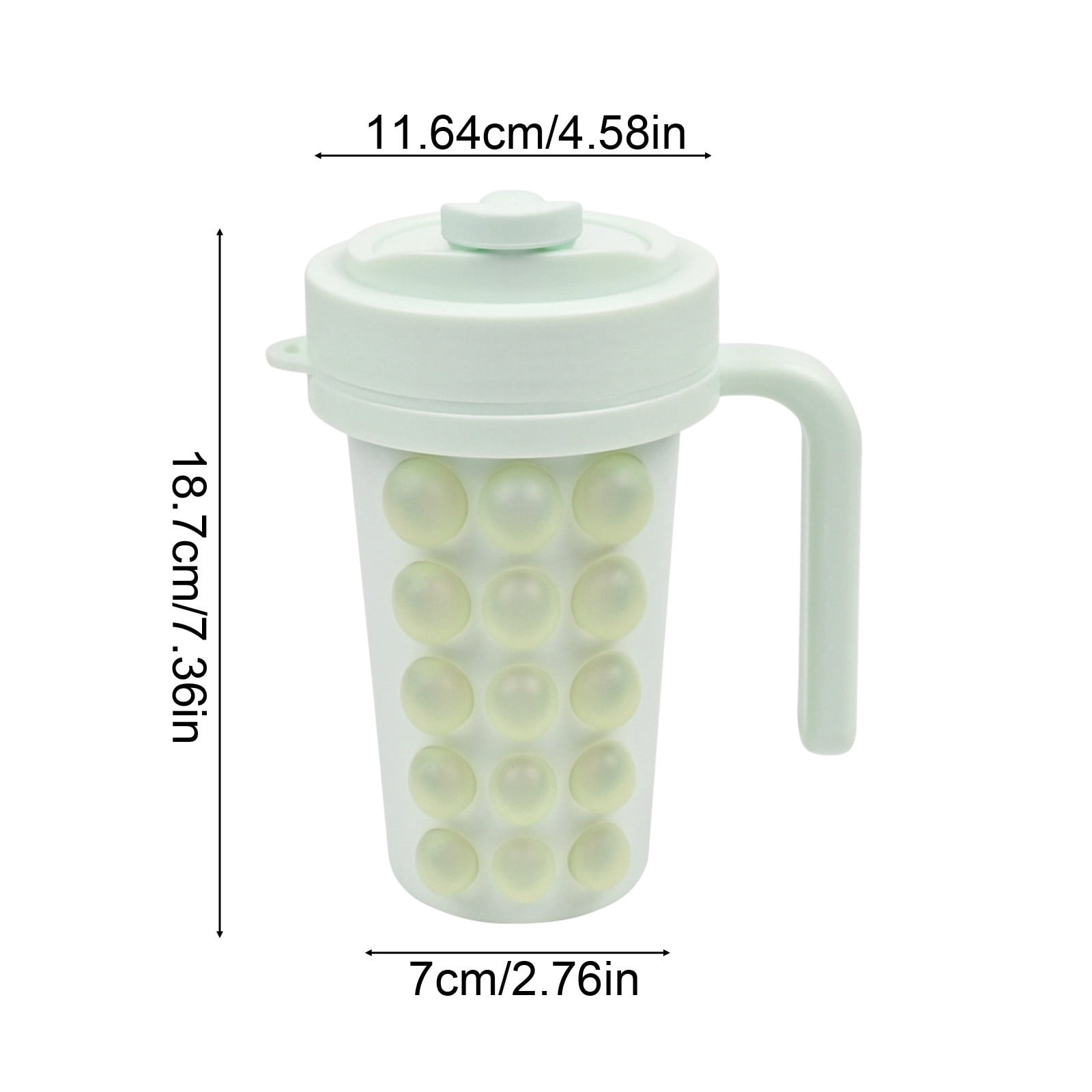 Cool and Refreshing Summer Relief Gadget Food-grade Silicone Ice Cubes Tray with Water Bottle Travel Cup and Straw Water Cup