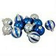 thumbnail image 2 of Northlight 12ct Shiny Glass Ball Christmas Ornament Set 2.5" - Silver/Blue, 2 of 2