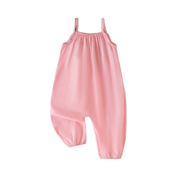 Auroural toddler girl clothes 3t 3t toddler girl jumpsuits Girls Fashion Cute Solid Color Loose Jumpsuit for 6 Monthes To 3 Years Old one piece jumpsuit kids casual