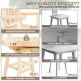 thumbnail image 4 of EPICOZY Wood Adirondack Swivel Bar Chair, Rustic Outdoor Solid Log Bar Stool with High Back, 500 LBS Capacity, 29.9" Patio Counter Height Chair for Porch, Deck, Pub, Cabin, Natural, 4 of 7