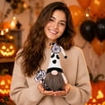 thumbnail image 6 of erdimoy Halloween Ghost Boo Faceless Gnome Plush Figurines, White Ghost Spider Web Pumpkin Tomte Gnomes Tabletop Ornaments, Spooky Fall Tiered Tray Decor for Halloween Party Mantel Shelf Decorations, 6 of 6