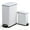 45L+10L Combination Pack White, variant on PYY Stainless Steel Slim Trash Can Combo Set - 12 + 2.6 Gallon Step-On Pedal - Soft Close Lids & Removable Buckets - Space-Saving for Kitchen, Bathroom, Home Office - 2-Pack Black Combination Pack