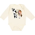 thumbnail image 3 of Inktastic I'm One-cowgirl Riding Horse Birthday Girls Long Sleeve Baby Bodysuit, 3 of 5