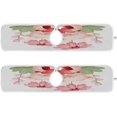 thumbnail image 2 of Coolnut Cute Couple Pig Sink Splash Guard for Faucet 2 Packs Faucet Absorbent Mats, Pink Flowers Lovely Faucet Handle Drip Catcher Quickly Drying Mat for Kitchen Counter Bathroom, 30"x5.5", 2 of 7