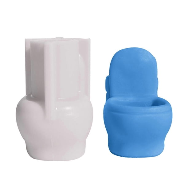 Toilet Shaped Candle Molds 3D DIY Silicone Gypsum Ornament Mold Scented Candle Resin Mold Succulent Flower Pot Mold