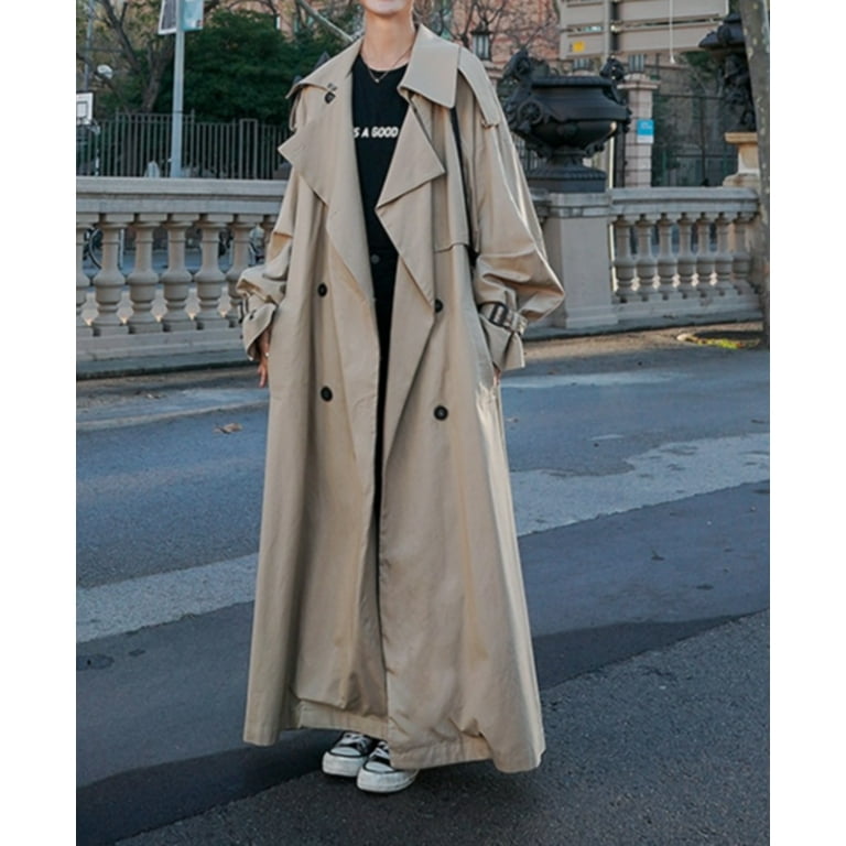 Loose Oversized X-Long Women's Trench Coat Double-Breasted Loose Oversized X-Long Women's Trench Coat Double-Breasted