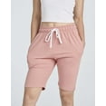 thumbnail image 5 of Real Essentials 3 Pack: Womens Cotton French Terry 9" Bermuda Short Pockets-Casual Lounge Athletic (Available in Plus), 5 of 6