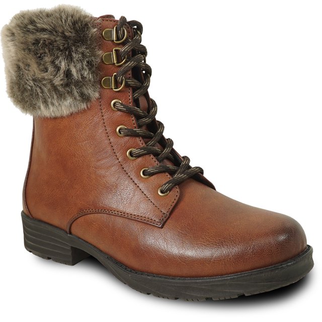 kozi Canada Bottines Imperméables pour Femmes Hiver Décontractées avec Fermeture Éclair Marron