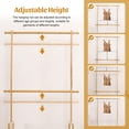 thumbnail image 2 of Vilaxing Perchero de bambú para ropa para niños con 2 cestas de almacenamiento y 2 varillas ajustables para colgar, soporte para ropa infantil con estante, estantes para vestir para sala de juegos, do, 2 of 5
