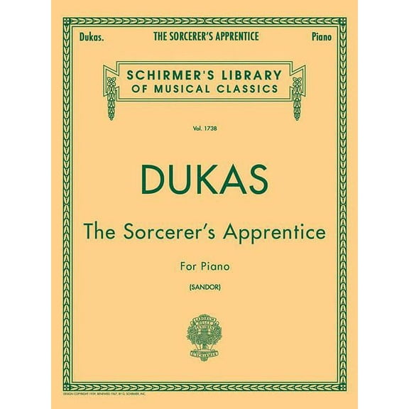Sorcerer's Apprentice: Schirmer Library of Classics Volume 1738 Piano Solo (Paperback) by Paul Dukas, G Sandor