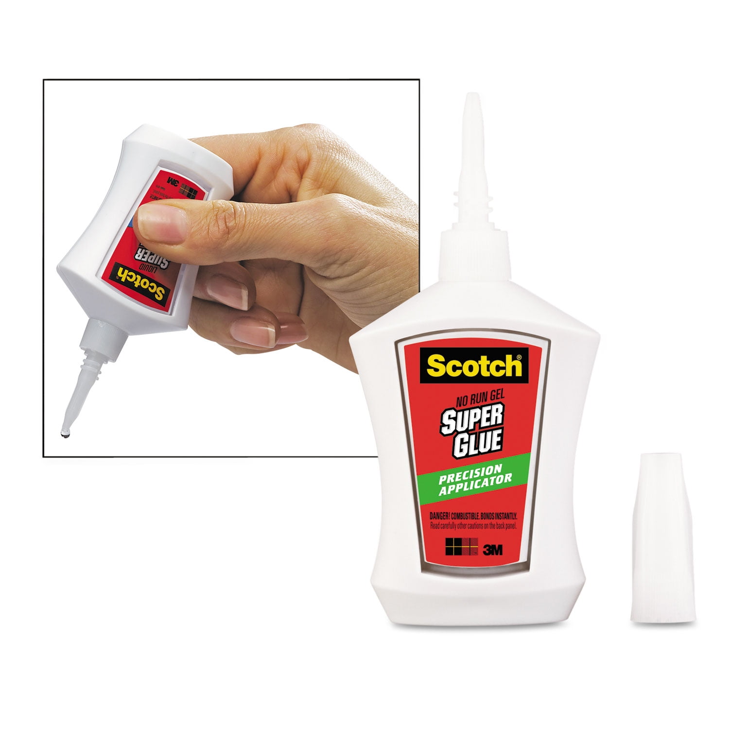 Scotch(R) Super Glue, Gel In Precision Applicator, 0.14 Oz.