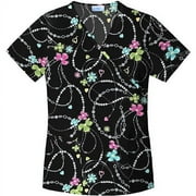 Blooms And Bling Mock Wrap Top