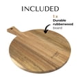thumbnail image 2 of JS Gourmet - Round Cheese Board with Handle, Made of Acacia Wood, 2 of 7