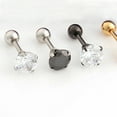 thumbnail image 4 of NUZYZ Men Women Rhinestone Cartilage Tragus Bar Helix Upper Ear Earring Stud Jewelry, 4 of 8