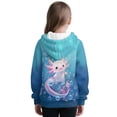 thumbnail image 3 of Pzuqiu Axolotl Hoodies for Kids Warm Comfortable Fall Outfits Fashion Clothing Lightness Personalized Girls Long Sleeve Hooded Sweatshirt Practical Casual Clothes for Girls 4-5, 3 of 7