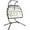 Cream White, variant on Outsunny Double Hanging Egg Chair, Foldable Hammock Chair, Dark Grey