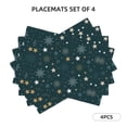 thumbnail image 3 of Placemats Set of 4 / 6, Christmas Snowflake Placemats for Dining Table Indoor/Outdoors Heat Resistant Washable Placemats 18" x 12", 3 of 8