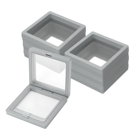 Uxcell 30 Pcs Caja de Almacenamiento para Uñas Postizas, Caja de Exhibición para Uñas, Organizador para Arte de Uñas, Regalos de Joyería, Suministros de Almacenamiento para el Hogar, Gris