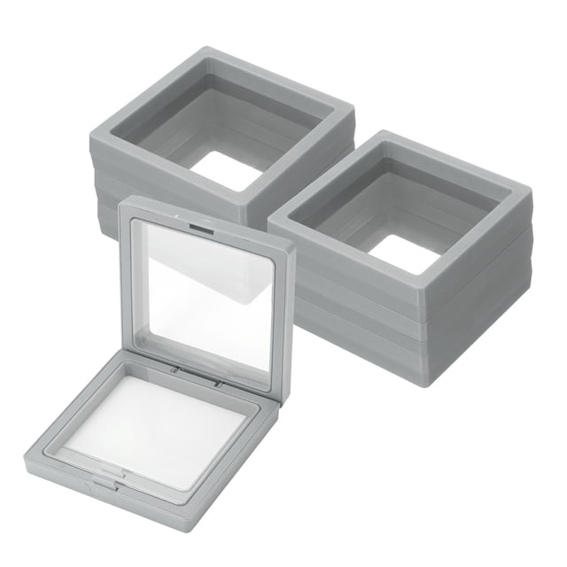 Uxcell 30 Pcs Caja de Almacenamiento para Uñas Postizas, Caja de Exhibición para Uñas, Organizador para Arte de Uñas, Regalos de Joyería, Suministros de Almacenamiento para el Hogar, Gris