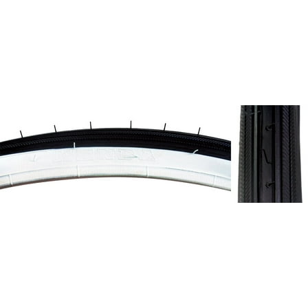 Sunlite Road Raised Center K34 Wire Bead Tire Black White 27 x 1 1/4 inch Road