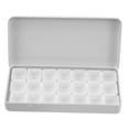 thumbnail image 4 of UPKOCH 1 Set Multi-Grid Pigment Box Metal Box for Paint Storage and Color Mixing White 12.20X6.20X1.30CM, 4 of 8