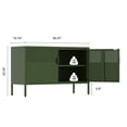 thumbnail image 2 of Metal Storage Cabinet,2 Door TV Stand, Metal Mesh Accent Cabinet,Magnetic Door Closure,Low Storage Cabinets with Doors and Shelf for Home,Office,Living Room, 2 of 7