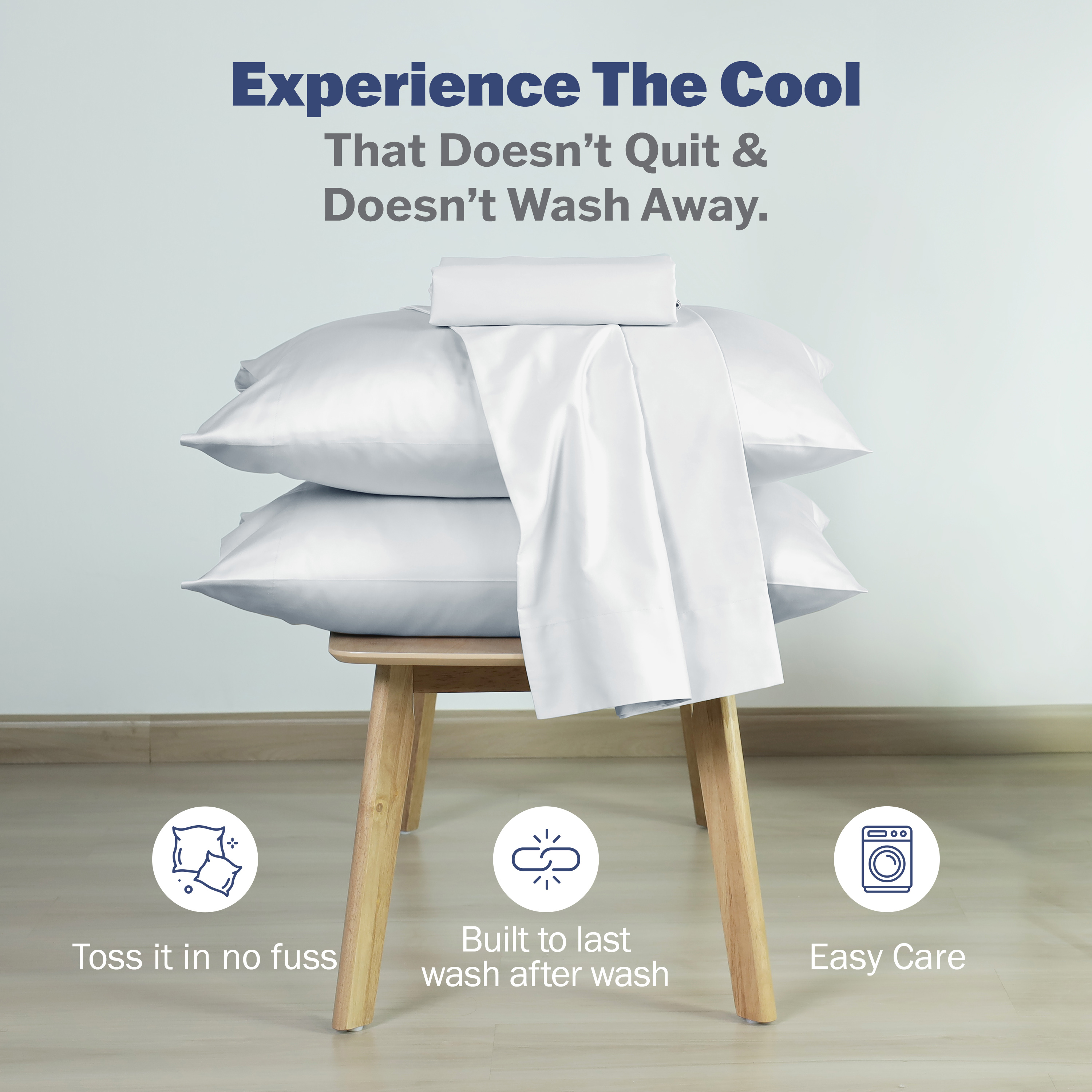 Martex brrr° Standard Cooling Pillowcase Pair | 300TC Cotton Blend | White