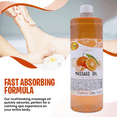 thumbnail image 4 of SPA REDI - Massage Oil, Mandarin, 32 Oz - Professional Full Body Massage Therapy, Manicure, Pedicure - Relax Sore Muscles and Repair Dry Skin, Enhanced with High Absorption Oils and Vitamin E, 4 of 7