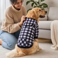 thumbnail image 4 of Classic Plaid Dog Hoodie Sweatshirt Soft Warm Hooded Pet Clothes with Pocket Daily holiday dress-up Fall Winter Apparel for Small Medium Large Dogs, 4 of 5