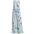 thumbnail image 5 of TaTaai Two Piece Sets for Women Floral Print Sleeveless Top Wide Leg Pants Drawstring Waist Loose Casual Summer Outfits, 5 of 6