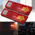 thumbnail image 1 of 2pcs 12v Truck Trailer Tail Light 19 Led Waterproof Brake Light Reverse Turn Signals Taillights License Lights For Camper Trailer Van Snowmobile, 1 of 4