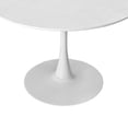 thumbnail image 7 of 42.13" Round Dining Table, Modern Coffee Table with Four Patchwork Tabletops and Metal Base, End Table for Kitchen Dining Room, Office, Save Space, 7 of 7