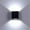 Black Shell White Light), variant on Qjuhung Modern LED 2-Light Wall Sconce with Warm White Light, Black Wall Mounted Lighting Fixtures