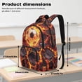 thumbnail image 7 of Xoenoiee Soccer Fire Magma Print 17 Inch Kids Backpack Lightweight School Bag for Boys, Multi-Pocket Bookbag Travel Daypack with Adjustable Padded Straps for Elementary Middle High School, 7 of 7