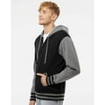 thumbnail image 2 of Independent Trading Co. Heavyweight Varsity Full-Zip Hooded Sweatshirt, 2 of 5