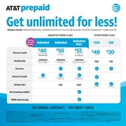 AT&T Apple iPhone SE 5G (3rd Generation -2022), 64GB, Black - Prepaid Smartphone [Locked to AT&T]