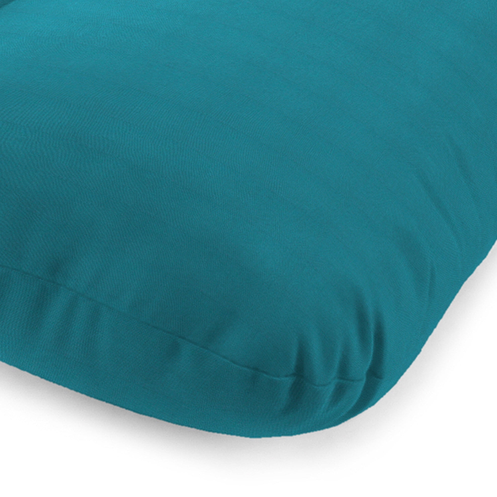 Jordan Manufacturing Sunbrella 74" x 22" Spectrum Peacock Teal Solid Rectangular Outdoor Chaise Lounge Cushion with Ties and Hanger Loop