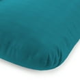 thumbnail image 3 of Jordan Manufacturing Sunbrella 74" x 22" Spectrum Peacock Teal Solid Rectangular Outdoor Chaise Lounge Cushion with Ties and Hanger Loop, 3 of 10