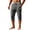 Dark Gray, variant on JUUYY Men's Outdoor Capri Pants with Pockets, Drawstring Lightweight Elastic Waist Loose Beach Vacation Casual Summer Cropped Pants Black XXL