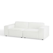 Modular Sofa, White, Fabric, Modern Contemporary French Country, Living Lounge Cafe Room Hotel Lobby Hospitality
