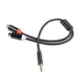 thumbnail image 4 of Cable de audio Cable de 3,5 mm macho a doble RCA hembra Cable de audio estéreo de 1/8 de pulgada a doble RCA Chapado en oro 1 pie Teléfono móvil PC TV DVD Reproductor de MP3 Adaptador Y Cables de audi Meterk  Cable de audio, 4 of 6