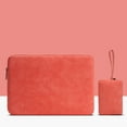 thumbnail image 2 of Funda para computadora portátil Funda de cuero impermeable para computadora portátil con cremallera Funda para computadora a prueba de golpes, naranja, 15.6 pulgadas, bolsa de cargador Scienceny EL002886-24, 2 of 2