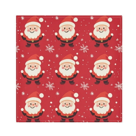 

Napkin Satin Napkin 20*20Inchx6 Kitchen Towel Dinner Plate Towel Decorative Towel Napkin Tea Towel Suitable For Kitchen Table Santa Seamless