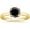 Yellow Gold, variant on 0.5 to 10 Carat 14K Yellow Gold Round Black Diamond Ring (AAA Quality) 7 Carat Size: 5.5