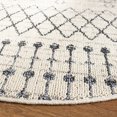 thumbnail image 3 of SAFAVIEH Marrakesh Summer Southwestern Fringe Area Rug, Ivory/Navy, 6'7" x 6'7" Round, 3 of 9