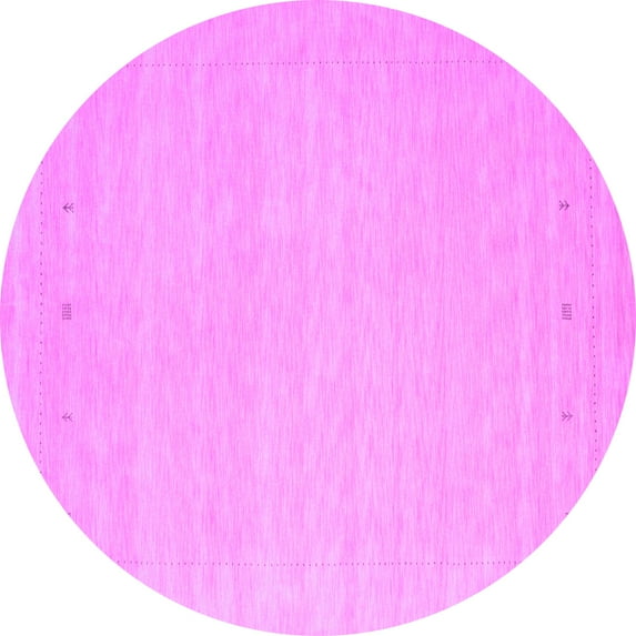 Ahgly Company Indoor Round Solid Purple Modern Area Rugs, 3' Round