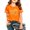 Orange, variant on bravefron Girls Game Day Team Graphic Tee Short Sleeve Sporty Top for Young Athletes Casual Crew Neck Fan Shirt