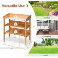 thumbnail image 4 of Costway Garden Wooden Potting Bench Work Station Table Tool Storage Shelf W/ Hook, 4 of 10