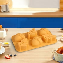 Pumpkin Molds Silicone, 3D Pumpkin Pan Pumpkin Silicone Mold for Baking Dessert， Pumpkin Cake Mold Tray Halloween Pancake Molds Thanksgiving D